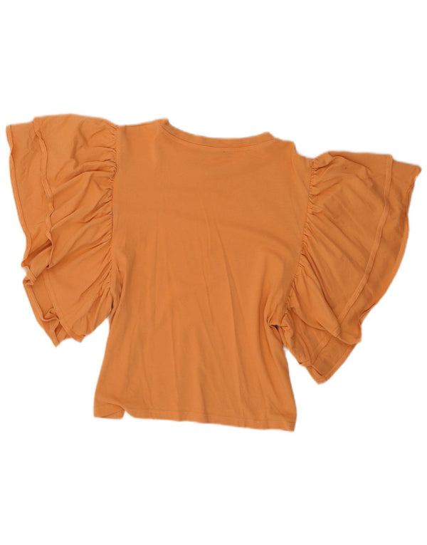 Bluzka damska Zara Crop Batwing Top UK 10 Mała Pomarańczowa Bawełna