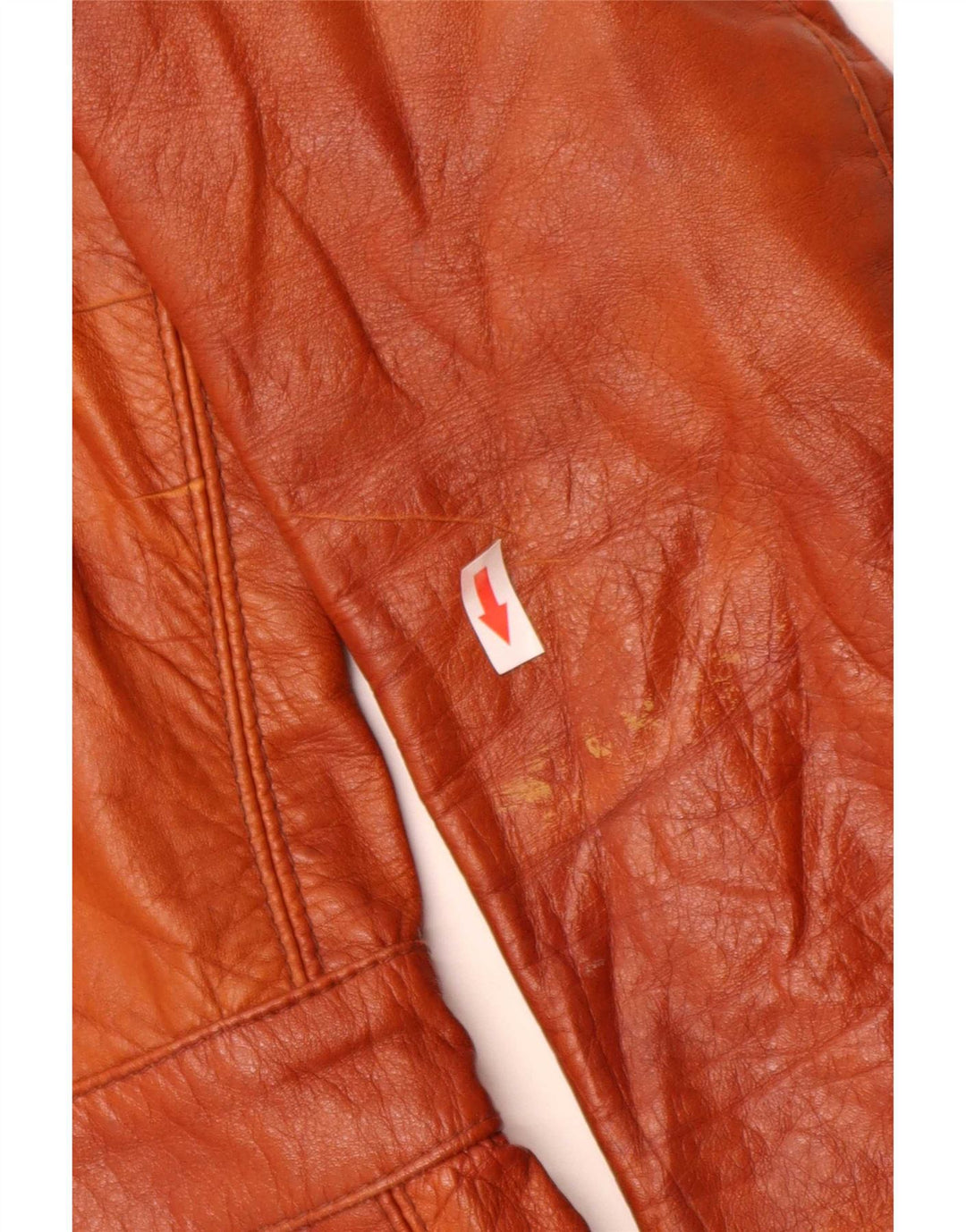 Vintage męskie brytyjskie 34 XS z brązowej skóry
