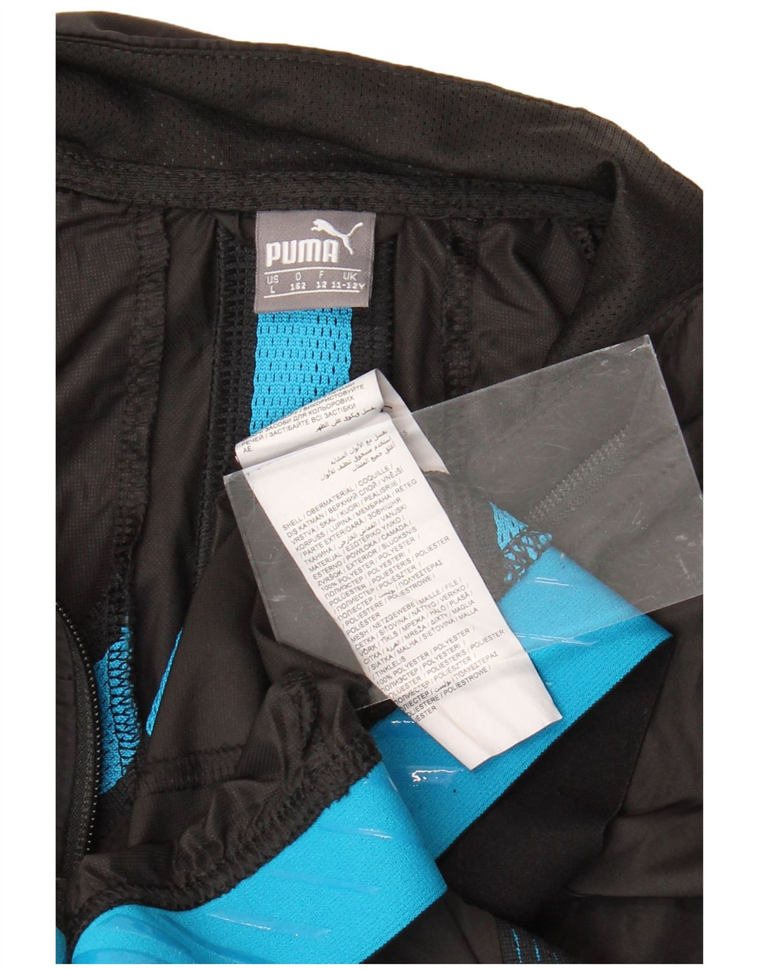 Chłopięca kurtka dresowa PUMA, 11-12 lat, czarna, poliester