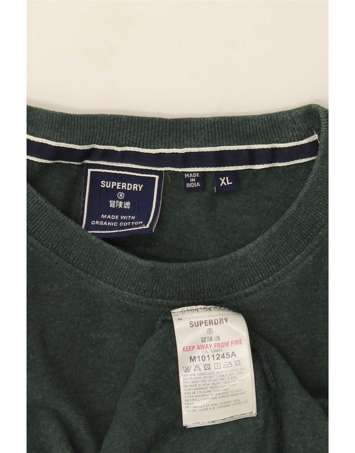 T-shirt męski Superdry XL, zielony, bawełniany