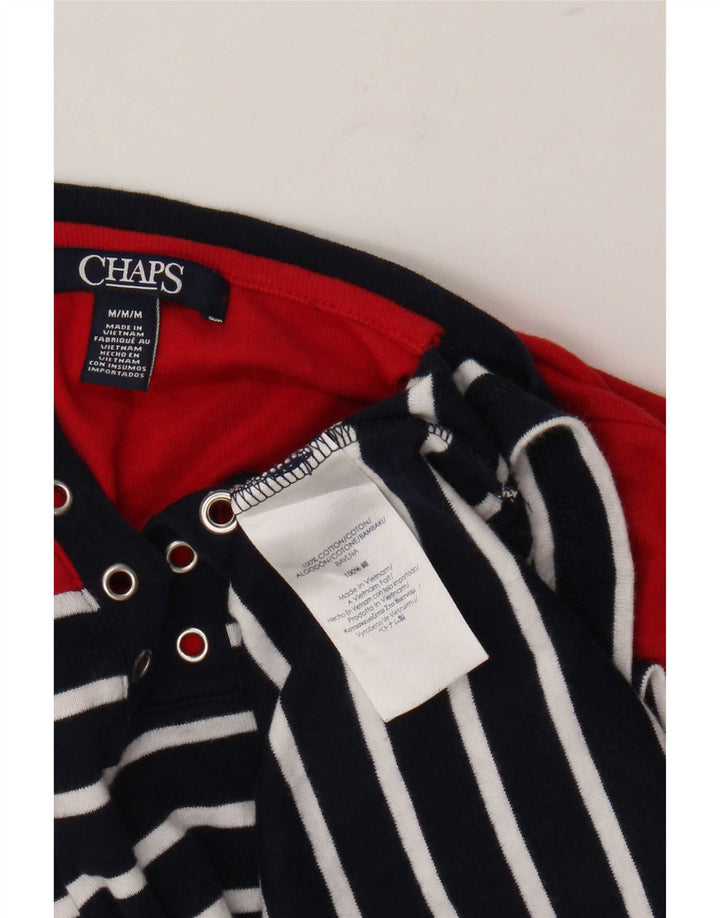 T-shirt damski Chaps Top UK 12 Średni granatowy, bawełniany w paski