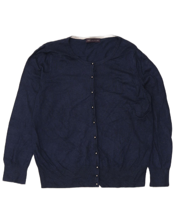 Marks & Spencer Damski sweter kardigan UK 18 XL Granatowa wiskoza