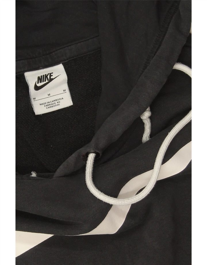 Męski sweter z kapturem Nike z grafiką, średni czarny, bawełniany