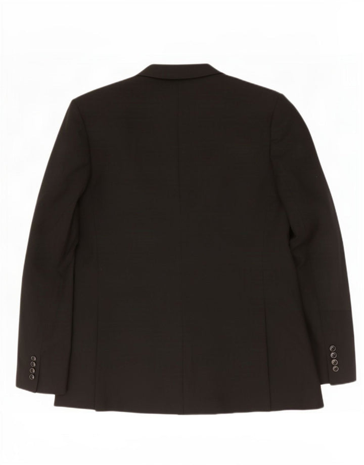 Marks & Spencer Męska marynarka zapinana na 2 guziki, rozmiar 44 XL, czarna, poliestrowa