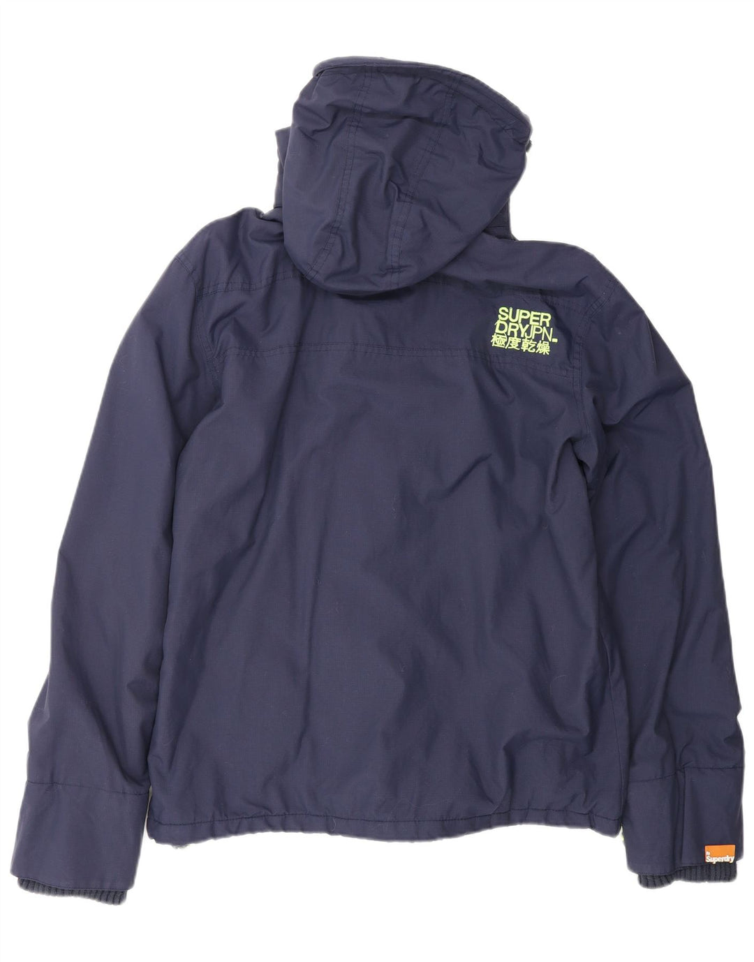 SUPERDRY Męska kurtka przeciwdeszczowa z kapturem The Windcheater UK 42 XL, granatowy nylon