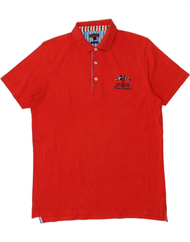 PIERRE CARDIN Mens Polo Shirt Large Red Cotton Vintage Pierre Cardin and Second-Hand Pierre Cardin from Messina Hembry 