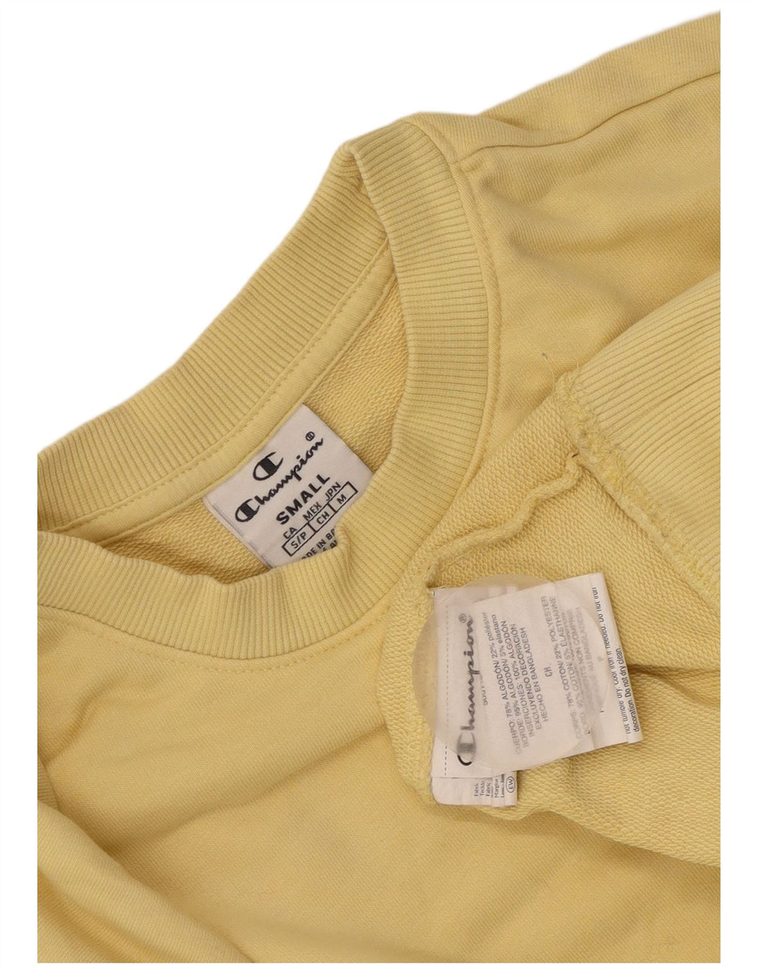Damski sweter oversize Champion UK 10 Small, żółty, bawełniany
