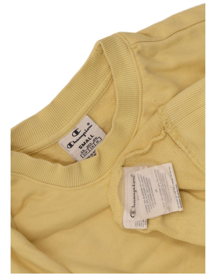 Damski sweter oversize Champion UK 10 Small, żółty, bawełniany