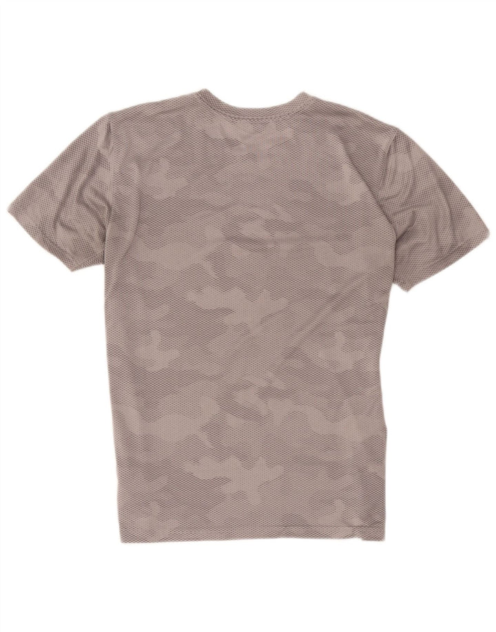 Męska koszulka Nike Dri Fit Top, średnioszary, kamuflażowy poliester