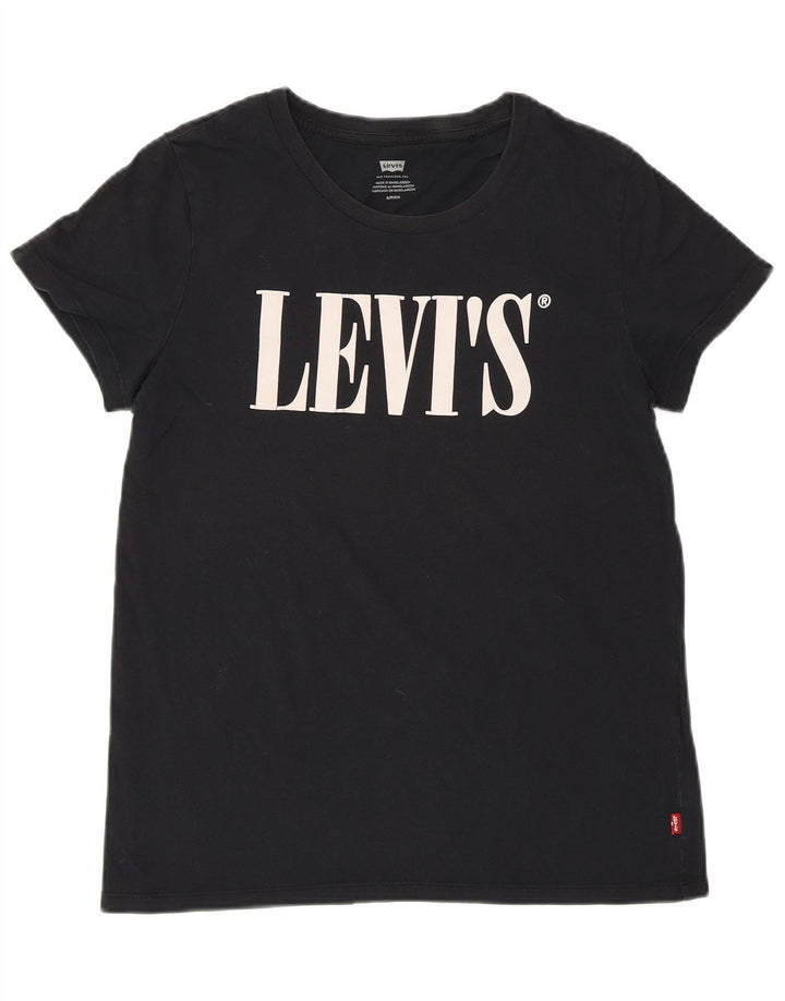 Damska koszulka z grafiką LEVI'S Top UK 10, mała czarna