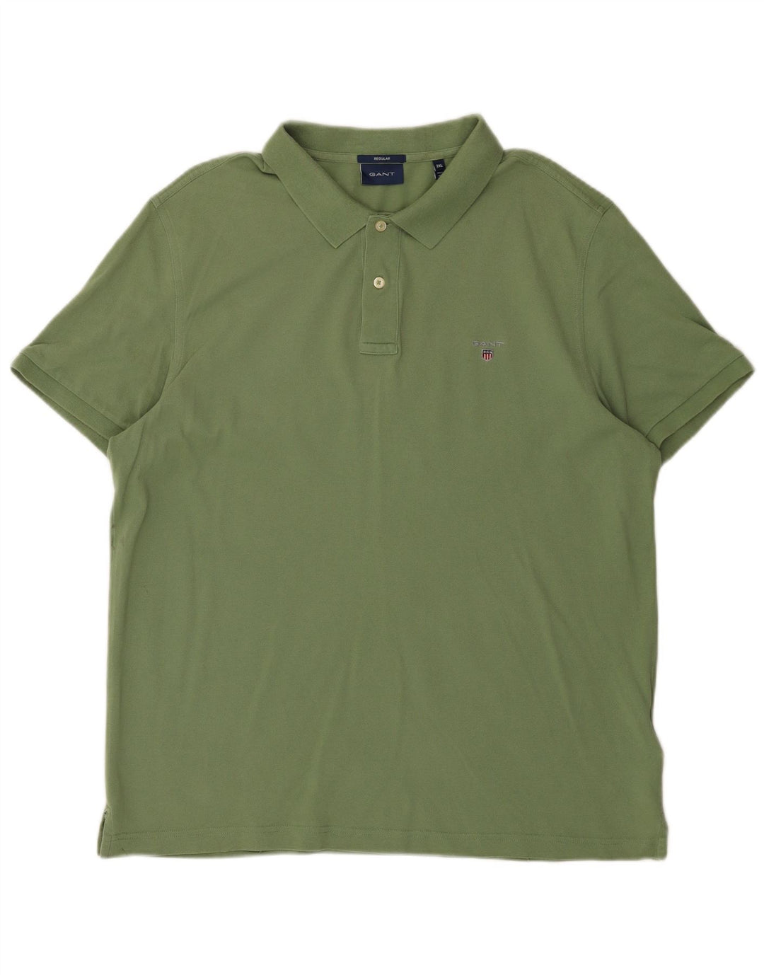 Męska koszulka polo Gant Regular 2XL, bawełna khaki
