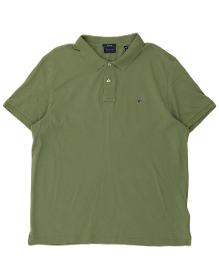 Męska koszulka polo Gant Regular 2XL, bawełna khaki