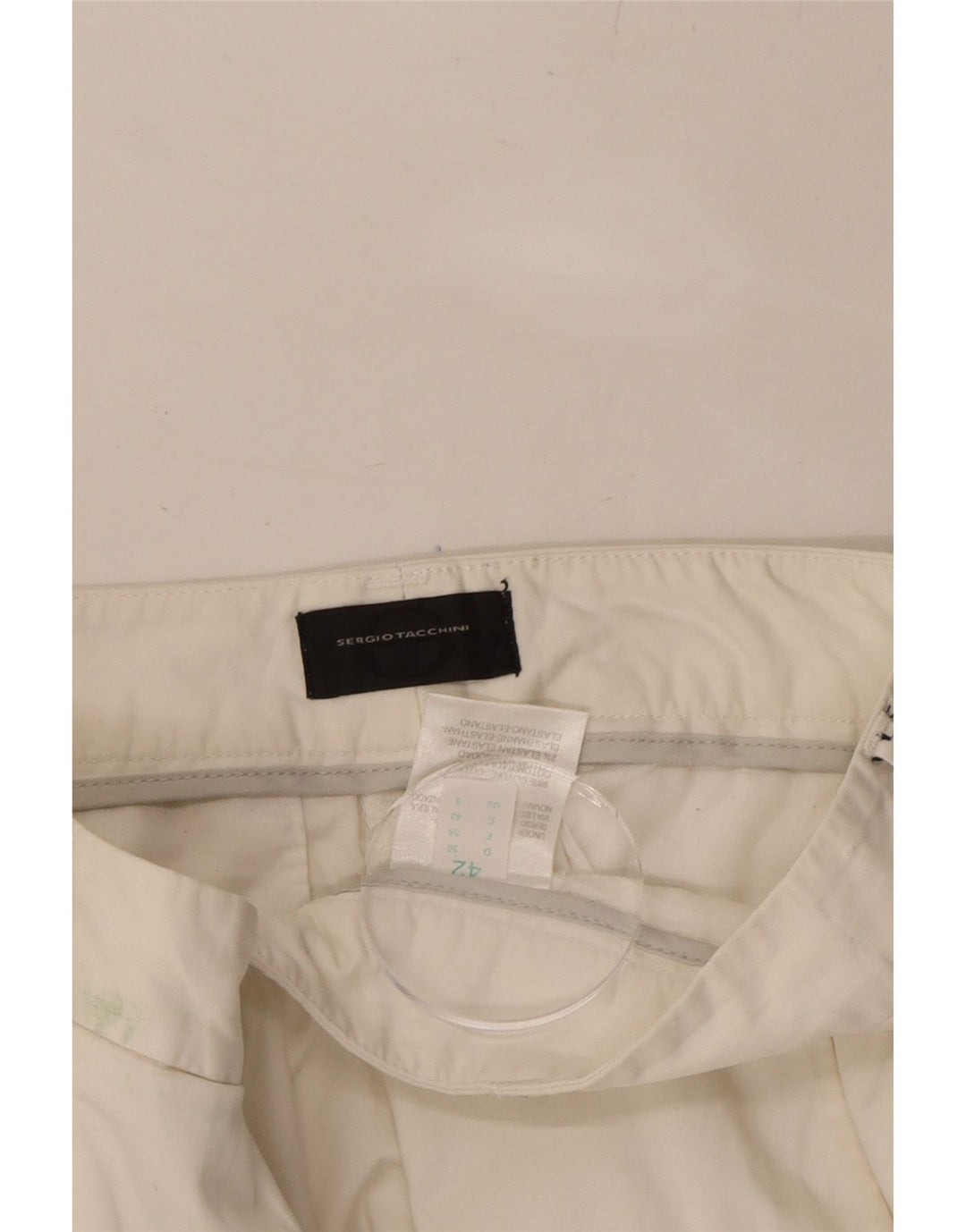 SERGIO TACCHINI Womens Casual Shorts US 8 Medium W30  Off White Cotton Vintage Sergio Tacchini and Second-Hand Sergio Tacchini from Messina Hembry 