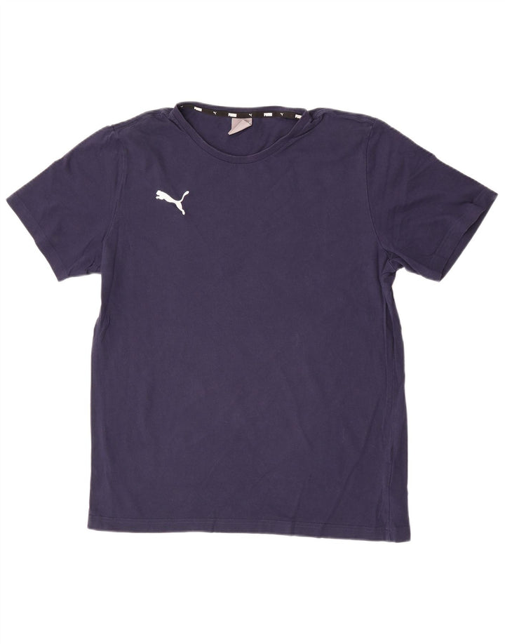 T-shirt męski Puma, duży, granatowy, bawełniany