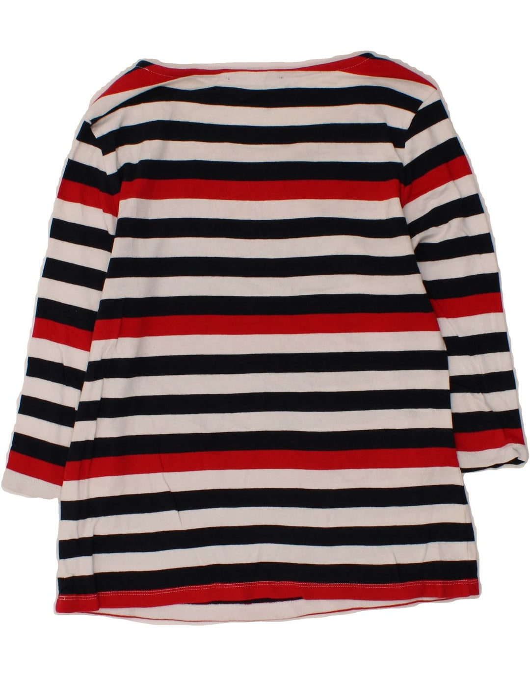 TOMMY HILFIGER Womens Top 3/4 Sleeve UK 12 Medium Multicoloured Striped Vintage Tommy Hilfiger and Second-Hand Tommy Hilfiger from Messina Hembry 