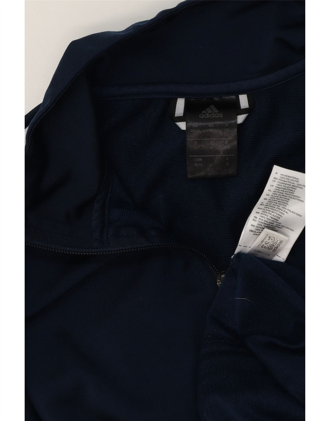 Adidas Męska bluza dresowa UK 40/42 Średni granatowy poliester