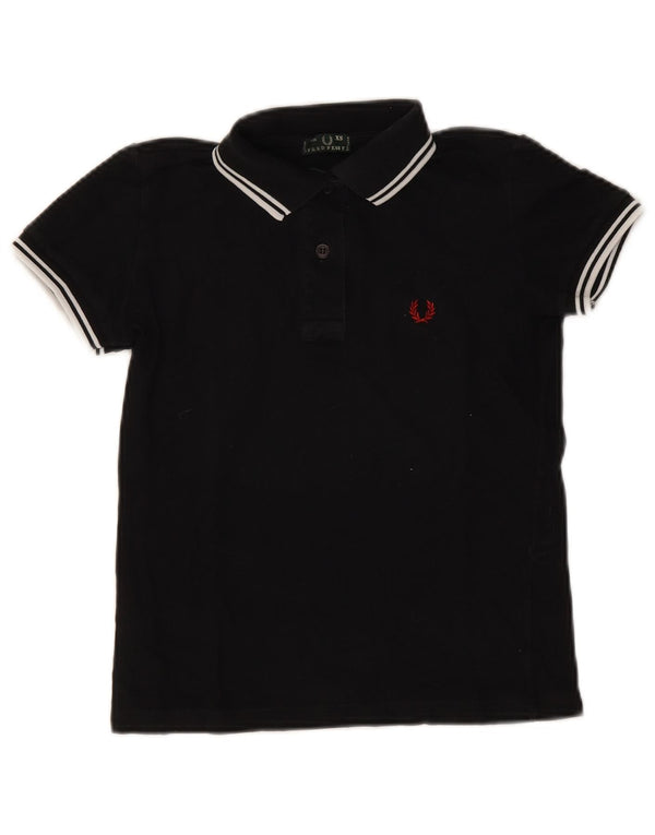 Damska koszulka polo Fred Perry Crop UK 6 XS, czarna bawełna
