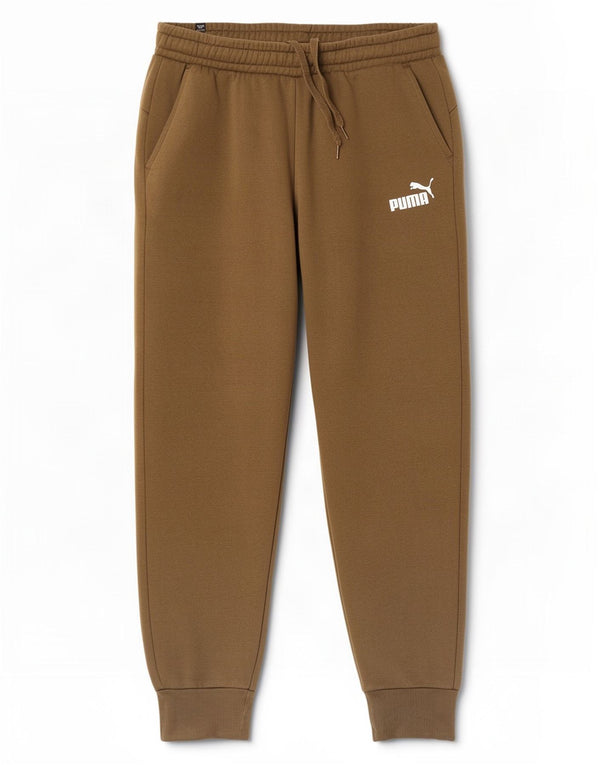 Męskie spodnie dresowe Puma Joggery, duże, bawełniane w kolorze khaki