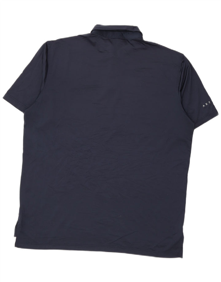 Męska koszulka polo Peter Millar, duża, granatowa, z poliestru