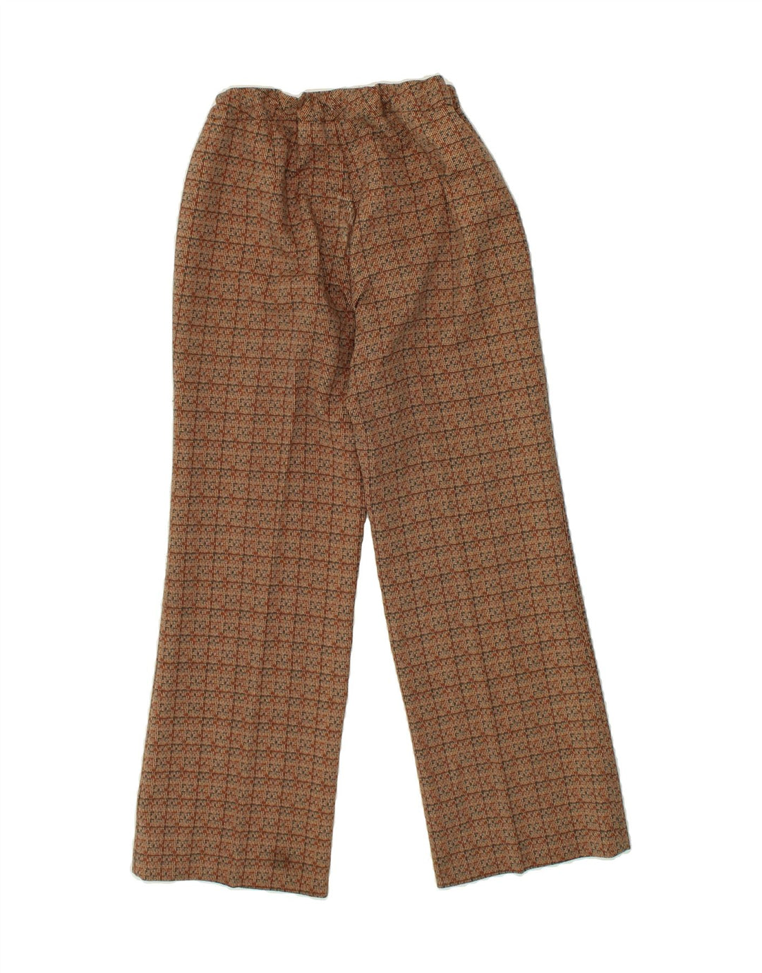 STEFANEL Womens Straight Casual Trousers IT 46 Large W32 Brown Check Vintage Stefanel and Second-Hand Stefanel from Messina Hembry 