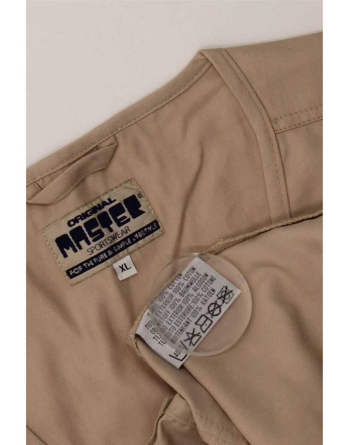 Kamizelka męska Master UK 42 XL, beżowa, bawełniana