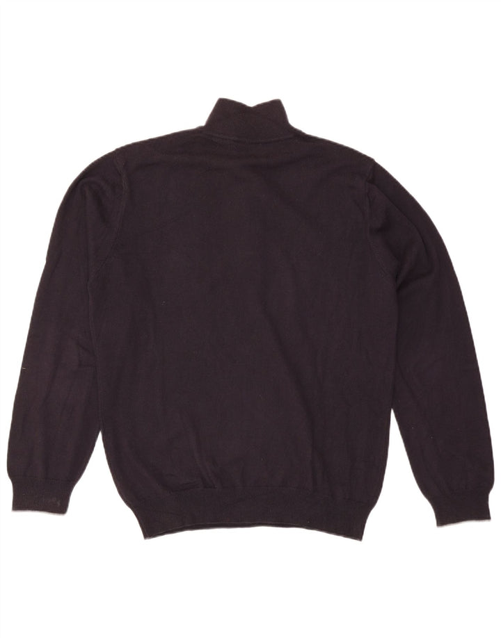Męski sweter zapinany na guziki Trussardi Jeans, średni granat