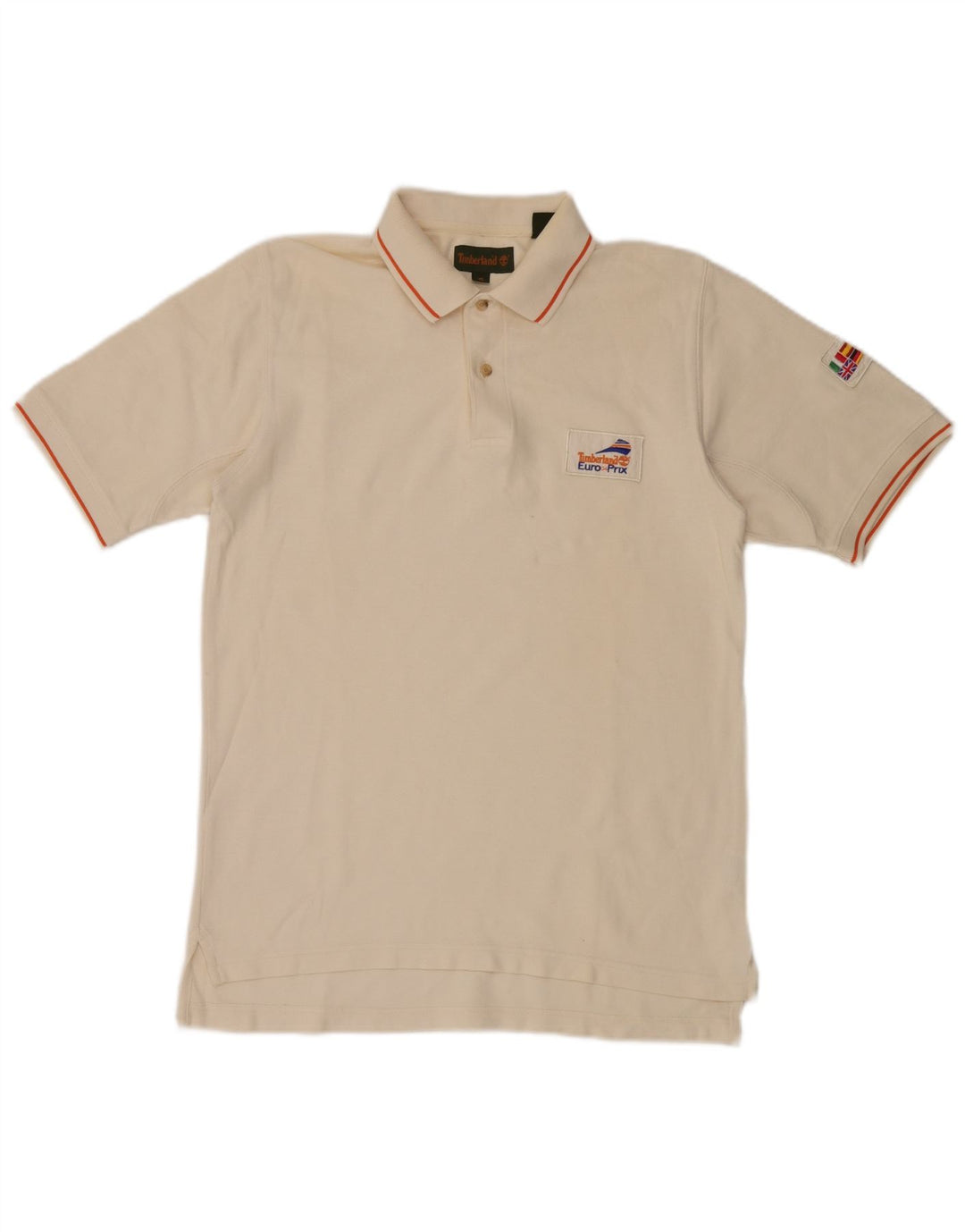 Męska koszulka polo Timberland, mała, beżowa, bawełniana w paski