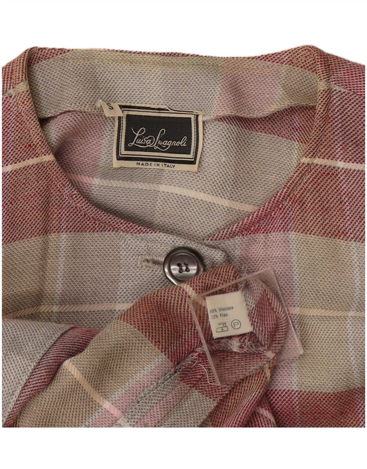 Damska marynarka Luisa Spagnoli UK 10 w małą wielobarwną kratkę