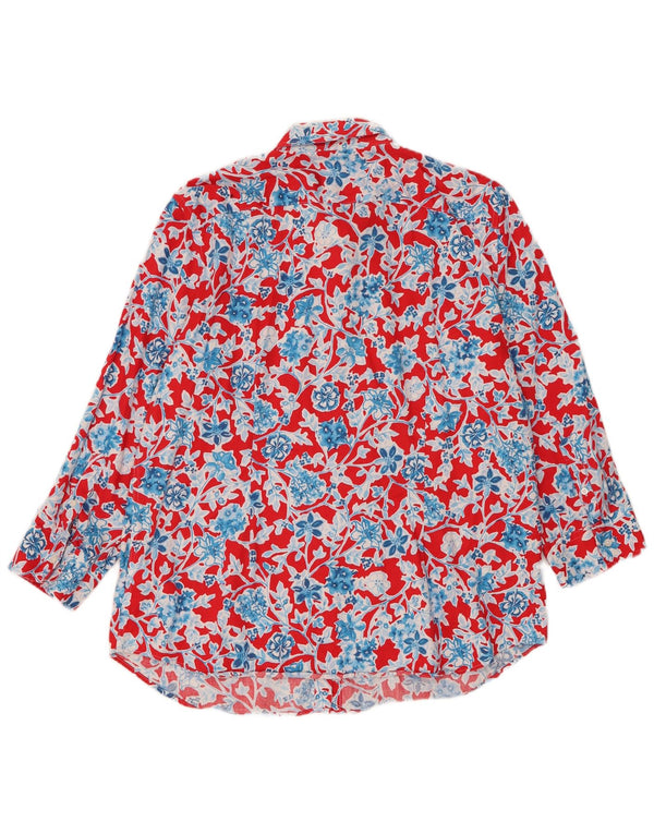 Koszula damska Chaps UK 18 XL, czerwona, bawełniana w kwiaty