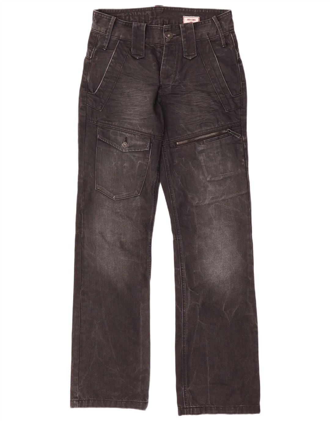 Męskie jeansy Jack & Jones Cargo Straight W28 L32 Szara bawełna