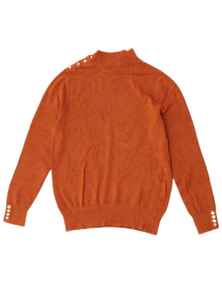 Sweter damski z golfem Coast UK 12 Średni brązowy wiskoza