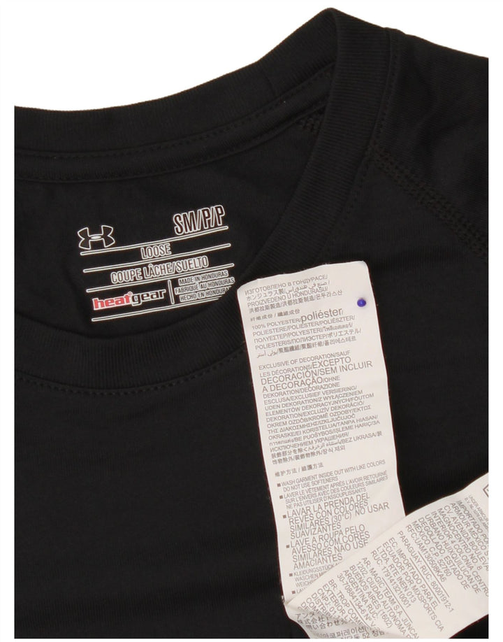 Męski T-shirt z grafiką Under Armour Heat Gear, mały, czarny poliester