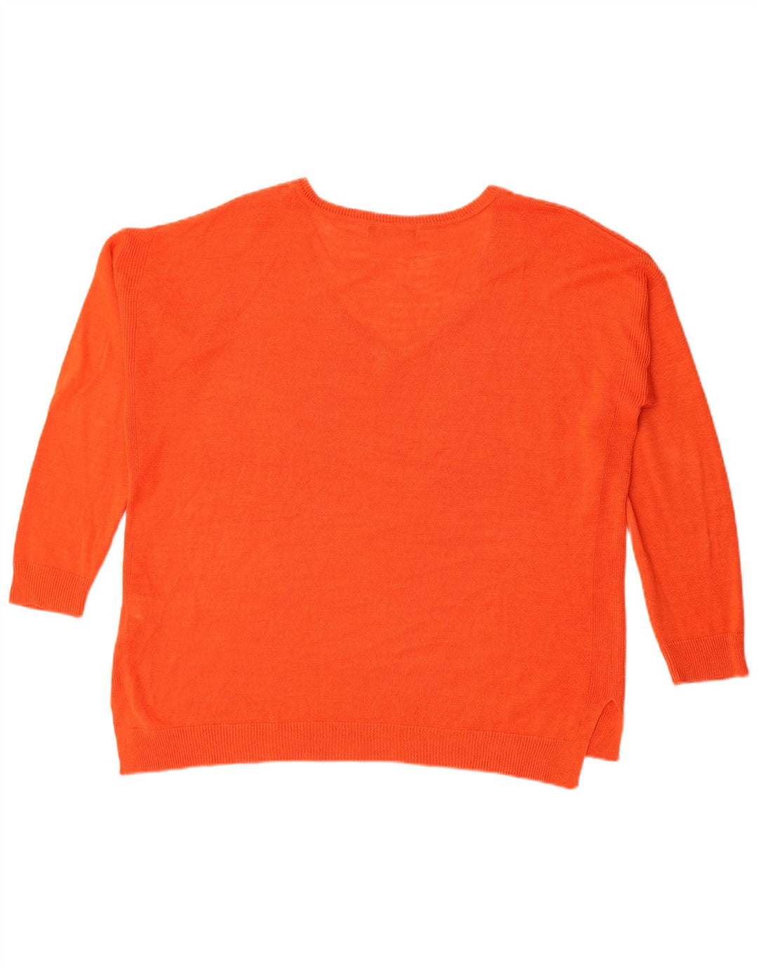 Marks & Spencer Damski sweter oversize z dekoltem w kształcie litery V, UK 14, duży pomarańczowy