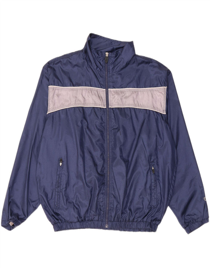 Męska kurtka dresowa ALEX UK 38 Średni granatowy poliamid z blokami kolorów