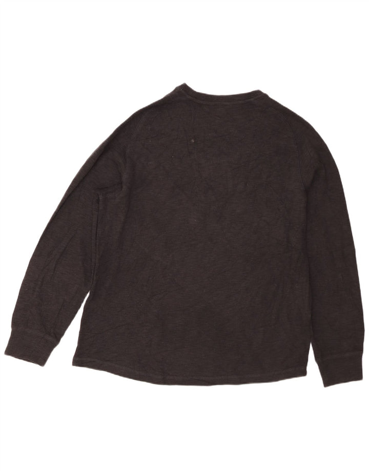 Męski top z długim rękawem XL, Eddie Bauer, czarny, bawełniany