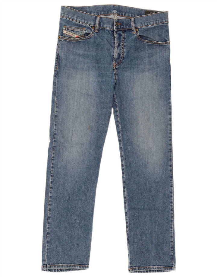 DIESEL Damskie proste dżinsy W30 L27 Niebieskie bawełniane