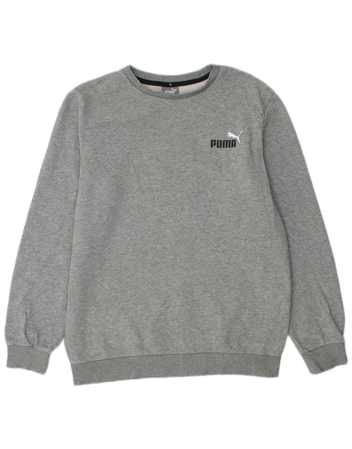 Męska bluza Puma, mała, szara, nakrapiana bawełna