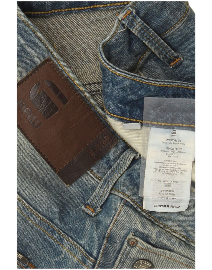 Męskie jeansy 3D Arc Slim G-STAR W32 L32 Niebieskie bawełniane