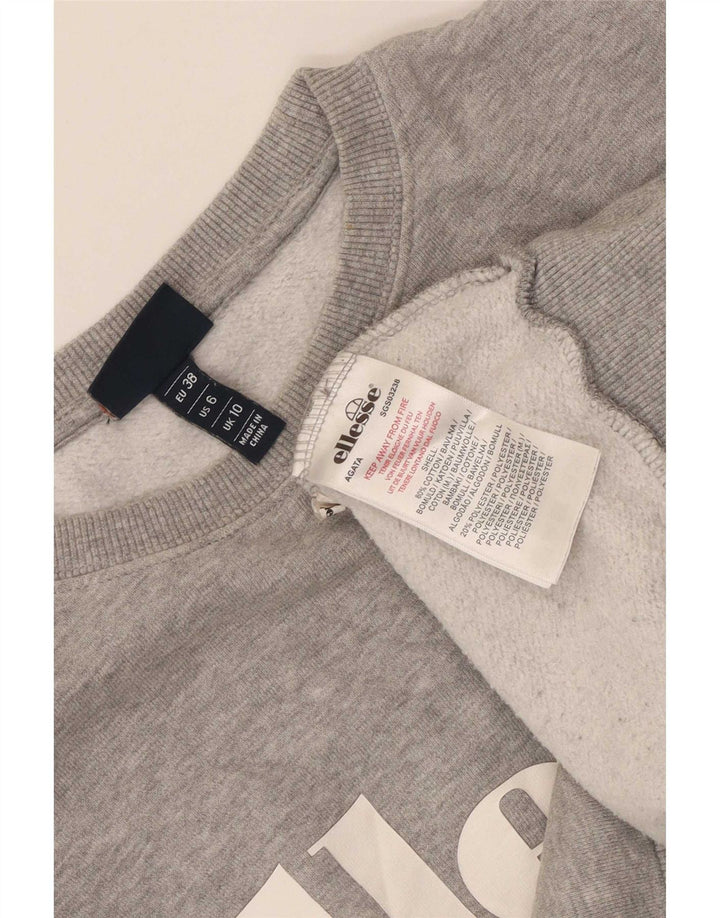 Damska bluza dresowa Ellesse Graphic Oversize UK 10 Small Grey Flecked