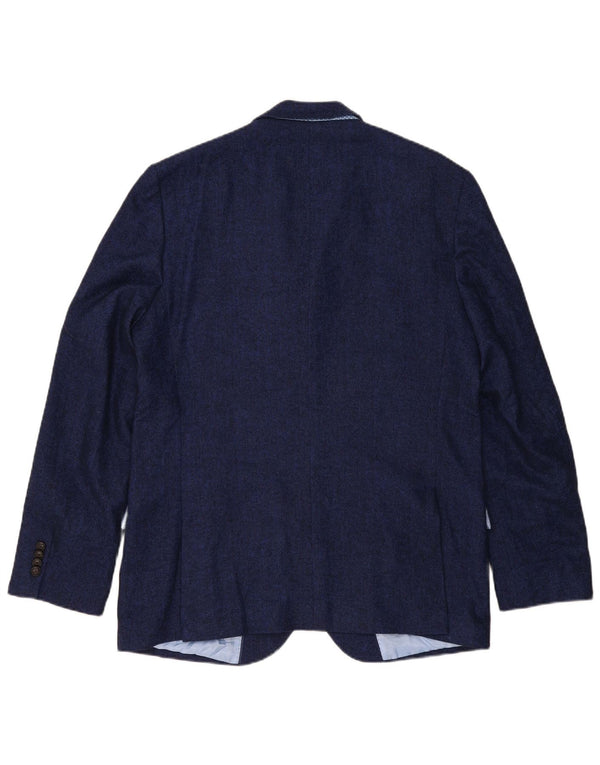 Marks & Spencer Męska marynarka zapinana na 2 guziki, UK 44 XL, granatowa, w jodełkę