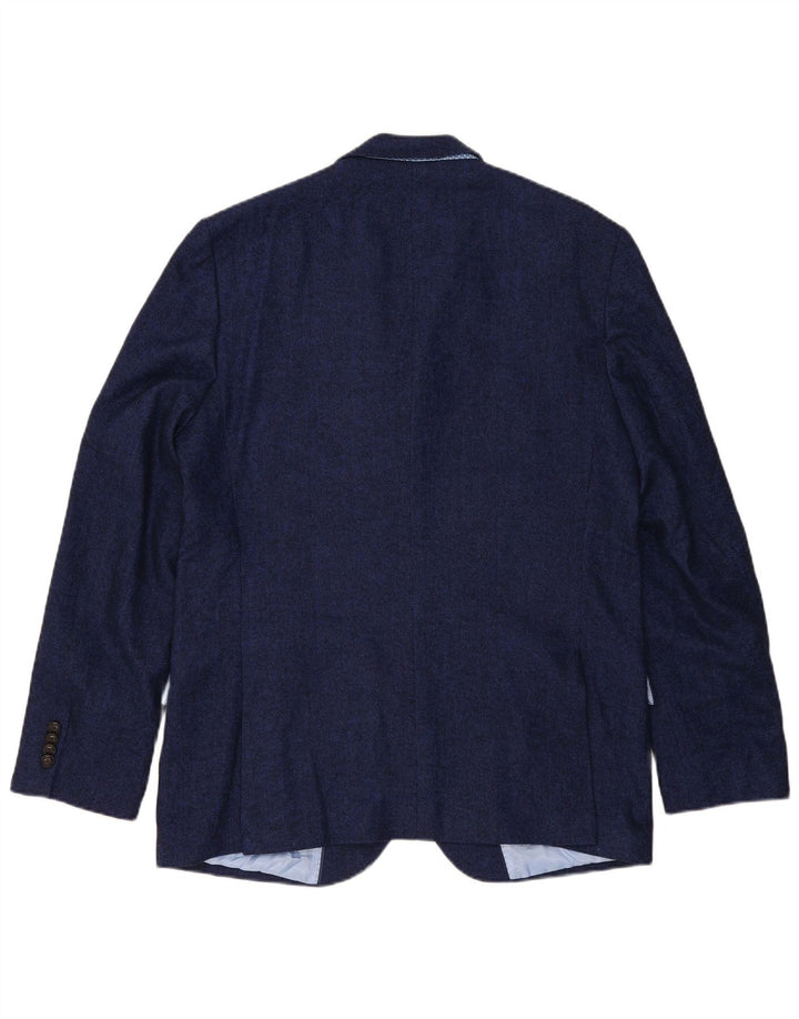 Marks & Spencer Męska marynarka zapinana na 2 guziki, UK 44 XL, granatowa, w jodełkę