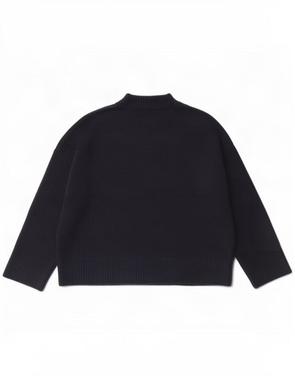 Marks & Spencer Damski sweter z golfem UK 14, duży, granatowy