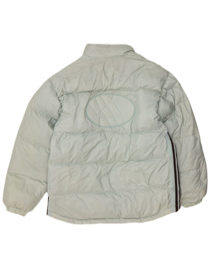 Męska kurtka Adidas Graphic Padded Jacket UK 40, duża, niebieska, poliestrowa