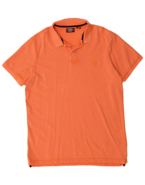 Męska koszulka polo Superdry 3XL Pomarańczowa, bawełniana