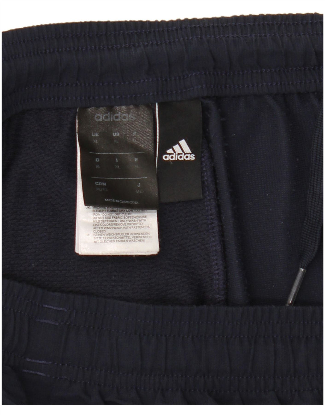 Męskie spodnie dresowe Adidas XL granatowe, poliestrowe