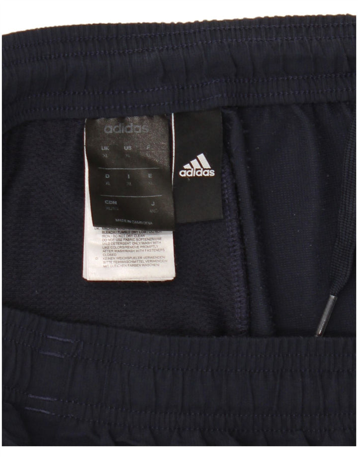 Męskie spodnie dresowe Adidas XL granatowe, poliestrowe