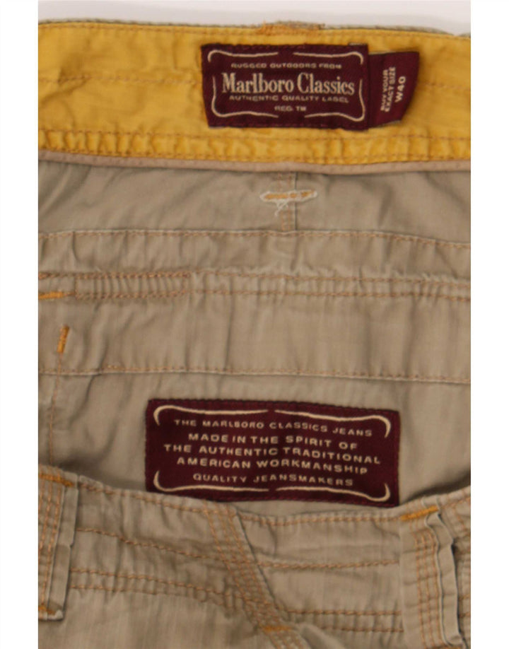 Męskie spodenki cargo Marlboro Classics o regularnym kroju W40 XL, bawełna khaki