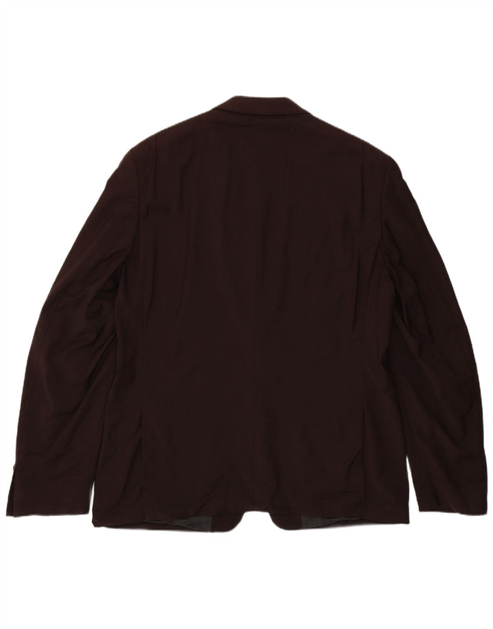 Męska marynarka Calvin Klein o regularnym kroju, zapinana na 2 guziki, UK 44 2XL, burgundowa