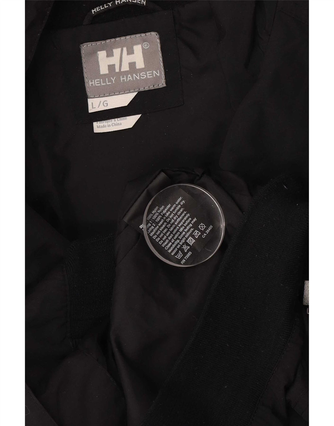 Męska kurtka bomber Helly Hansen UK 40, duża, czarna, nylonowa