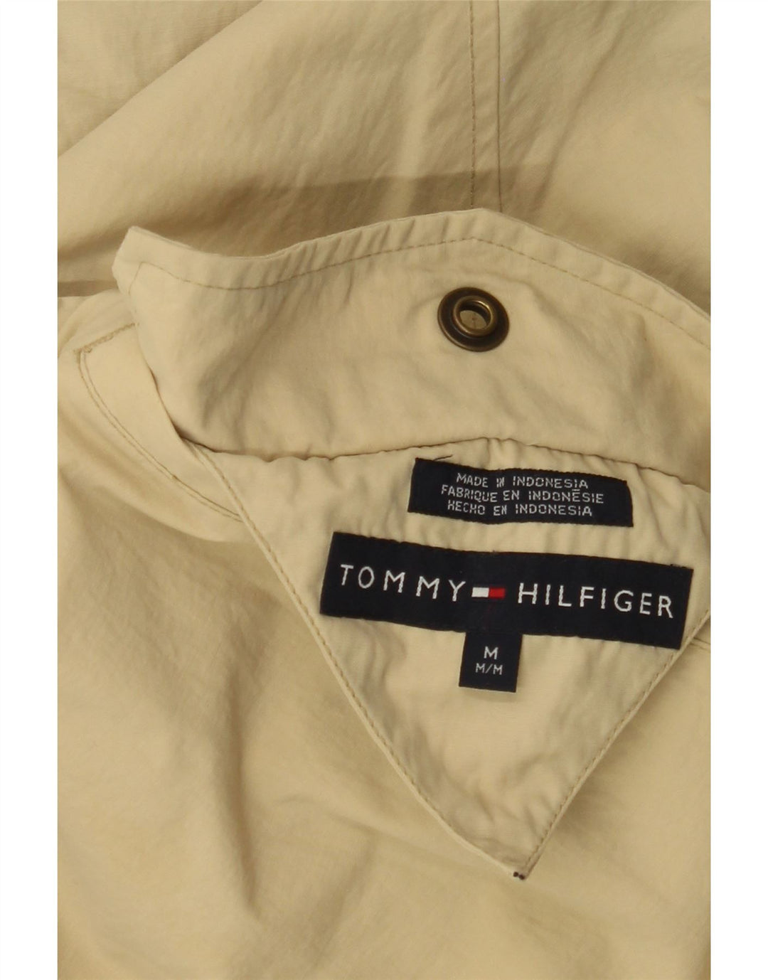 Męska dwustronna kurtka TOMMY HILFIGER UK 38 Średni granatowy nylon w kratkę